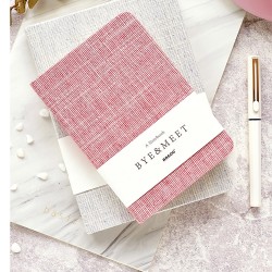 Office stationery A5 color-changing PU notebook, worsted fabric textured imitation leather notebook, business gift notebook with embossed logo