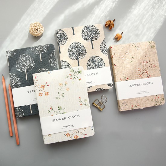 Fabric cover notebook, premium notebook Korean A5 notebook with linen texture and mounting. Fabric cover notebook, premium notebook Korean A5 notebook with linen texture and mounting.