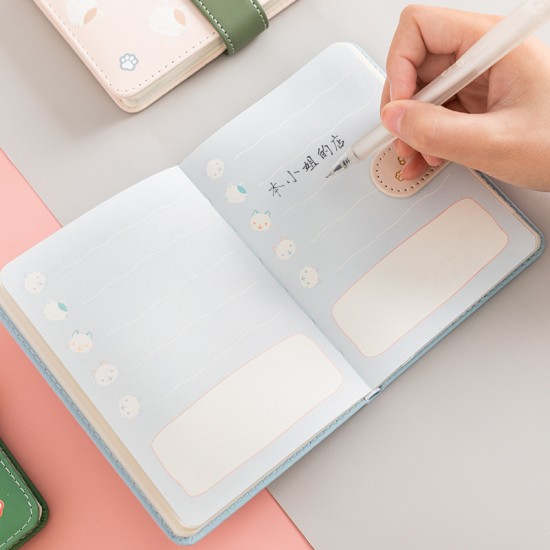 Cute girly gold-stamped cat PU leather magnetic closure notebook Student notebooks with multiple inner pages (64K) Cute girly gold-stamped cat PU leather magnetic closure notebook Student notebooks with multiple inner pages (64K)