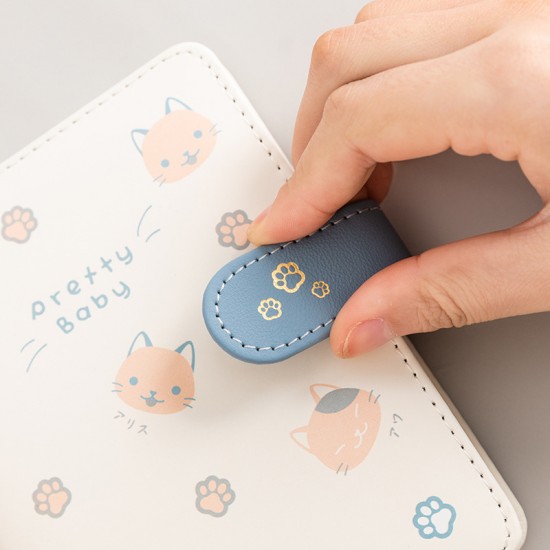 Cute girly gold-stamped cat PU leather magnetic closure notebook Student notebooks with multiple inner pages (64K) Cute girly gold-stamped cat PU leather magnetic closure notebook Student notebooks with multiple inner pages (64K)
