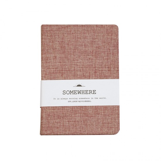 Linen binding, cloth-mounted notebook, multi-color notebook, simple Japanese-style blank dot grid daily planner Linen binding, cloth-mounted notebook, multi-color notebook, simple Japanese-style blank dot grid daily planner