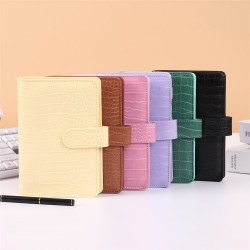 Crocodile-print loose-leaf notebook set, macaron budget notebook, notebook, wallet.