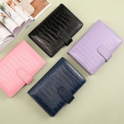 Crocodile-print loose-leaf notebook, cross-border A6 notebook, diary, travel notebook, workbook, wallet set.
