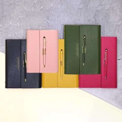 New A5 tri-fold loose-leaf notebook from the original manufacturer. Exquisite business gift box set with custom notebooks