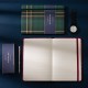 Notebook with a retro, preppy style, A5 thickened student notebook with simple hardcover and lined pages Notebook with a retro, preppy style, A5 thickened student notebook with simple hardcover and lined pages