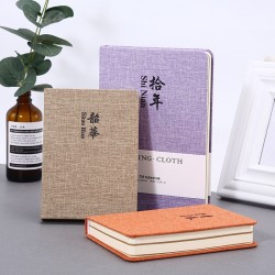 Korean simple creative stationery notebook, solid color cloth cover, lined pages, blank, fresh-looking mini notepad