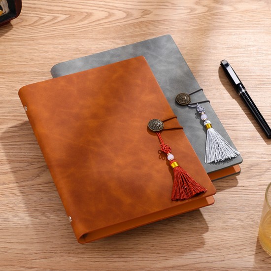 Chinese-style loose-leaf notebook, Teacher's Day business A5 notepad, retro meeting record Chinese-style loose-leaf notebook, Teacher's Day business A5 notepad, retro meeting record