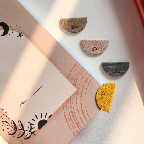 Mini A6 pocket notebook, eco-friendly cork-grain notebook, silk-screened with custom logo.