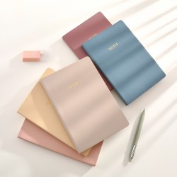 A5 creative business office notebook with binding string, leather cover, Dupont pattern notebook with embossed logo