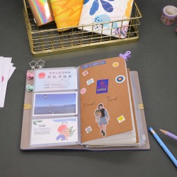 New A5 pure bamboo ring-bound notebooks, with laser-engraved, eco-friendly kraft pages.