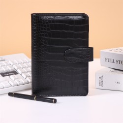 Crocodile-print loose-leaf notebook set, macaron budget notebook, notebook, wallet.