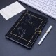 Marble-printed notebook with round gold magnetic clasp, factory-customized logo embossing