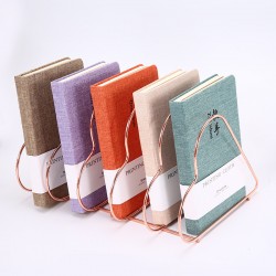 Korean simple creative stationery notebook, solid color cloth cover, lined pages, blank, fresh-looking mini notepad