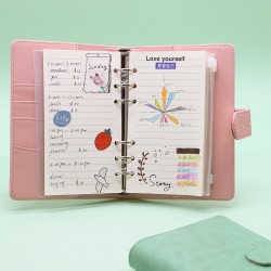 7-inch crocodile-print loose-leaf notebook in macaron color, custom factory logo.