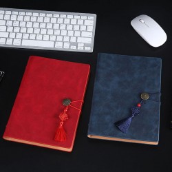 Soft leather business notebooks, A5 notebooks with logo printing, thickened work notebooks, and high-end vintage office supplies.