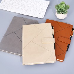 Spiral coil-bound notebooks with customizable index pages and self-adhesive laminated covers. Amazon bestseller.