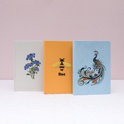 A5 eco-friendly bee-embroidered notebook with a fresh, fresh look and custom logo.