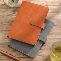 Tangle leather A5 soft-leaf loose-leaf notebook, wholesale printed logo-binding notepad, business office diary.