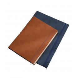 A5 notebook with straps, leather cover, simple for business professionals, elegant for university students, and refined for business office use.