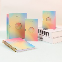 Best-selling colorful laser PU leather A5 notebooks, creative and fashionable.