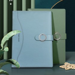 June 1, 2022, Student Business Notebooks, Simple A5 Leather Cover, Work and Meeting Notepads
