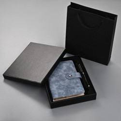 Stylish and simple A6 loose-leaf notebooks with magnetic closures, color-changing meeting notepad sets.