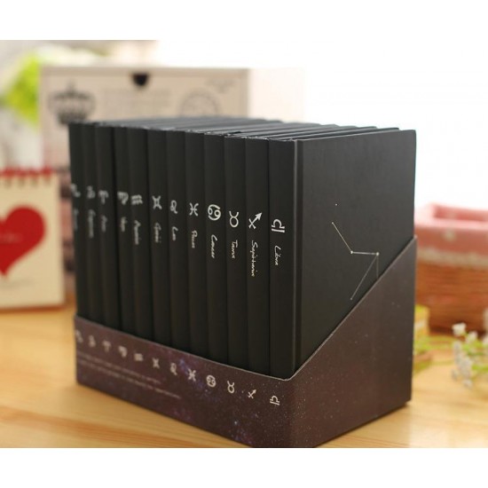 Tangge's new creative 32K constellation-textured leather notebook, student diary, office notebook, black cardboard. Tangge's new creative 32K constellation-textured leather notebook, student diary, office notebook, black cardboard.