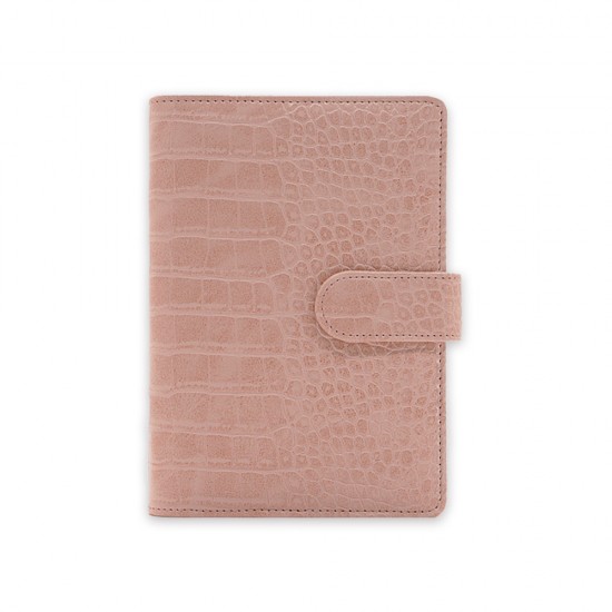 7-inch crocodile-print loose-leaf notebook in macaron color, custom factory logo. 7-inch crocodile-print loose-leaf notebook in macaron color, custom factory logo.