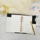 2022 source A6 loose-leaf notebooks, high-quality polka-dot textured PU notebooks with gold clips. 2022 source A6 loose-leaf notebooks, high-quality polka-dot textured PU notebooks with gold clips.
