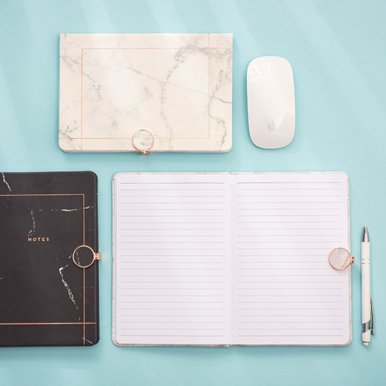 Marble-printed notebook with metal magnetic clasp, leather-bound notebook, creative and simple gift for office diaries Marble-printed notebook with metal magnetic clasp, leather-bound notebook, creative and simple gift for office diaries