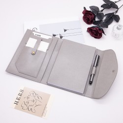 Shanghai factory conference phone pocket, notebook ID pouch, tri-fold soft-cover notebook, fashionable handbag.
