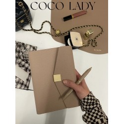 Tangle leather notebook for women, exquisite business office notebook, loose-leaf notebook gift set.