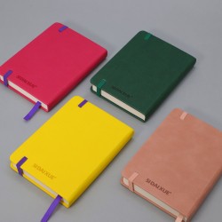 Genuine leather business meeting notebook, top-grain cowhide notebook, gift set, high-end gift, custom logo