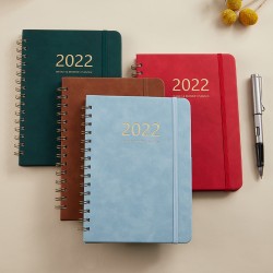 Agenda notebook, Amazon weekly planner, English version, PU leather cover, 2022