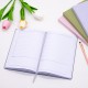 Business notebook with business card pocket on the cover, elastic pen holder, and acid-free paper with printed inner pages Business notebook with business card pocket on the cover, elastic pen holder, and acid-free paper with printed inner pages