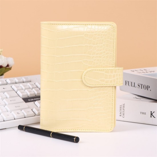 Crocodile-print loose-leaf notebook set, macaron budget notebook, notebook, wallet.