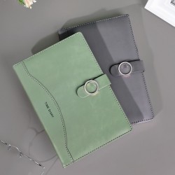June 1, 2022, Student Business Notebooks, Simple A5 Leather Cover, Work and Meeting Notepads