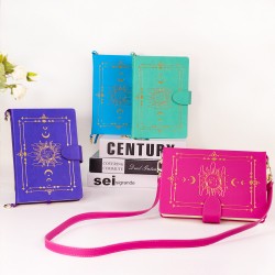 Hardcover grooved journal in English, A5 leather planner with gold-stamped logo.