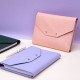 Tri-fold leather business notebook with stylish bag and custom logo printed on white inner pages Tri-fold leather business notebook with stylish bag and custom logo printed on white inner pages